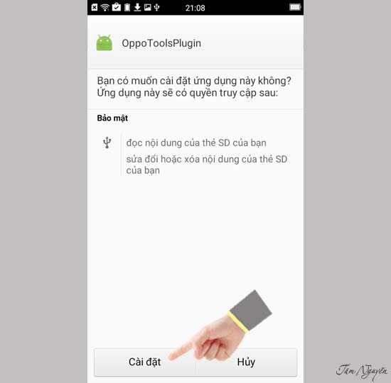 Ta bấm chấp nhận.